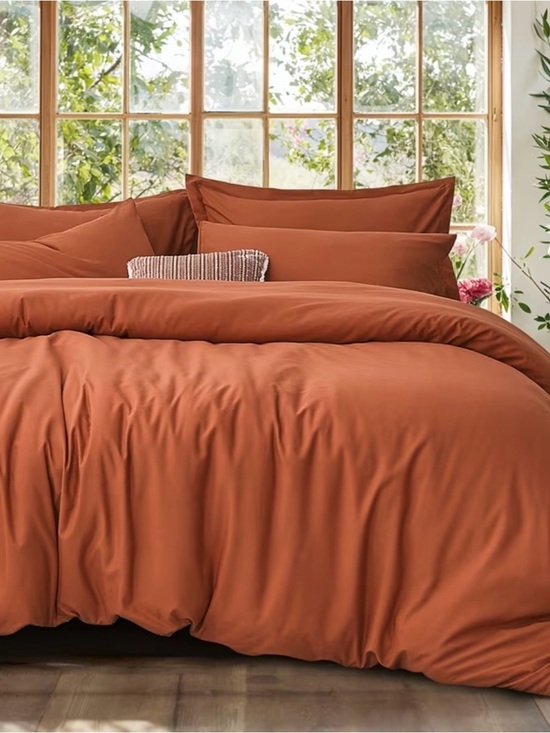 Other - Rust Solid Duvet Cover King Bedding